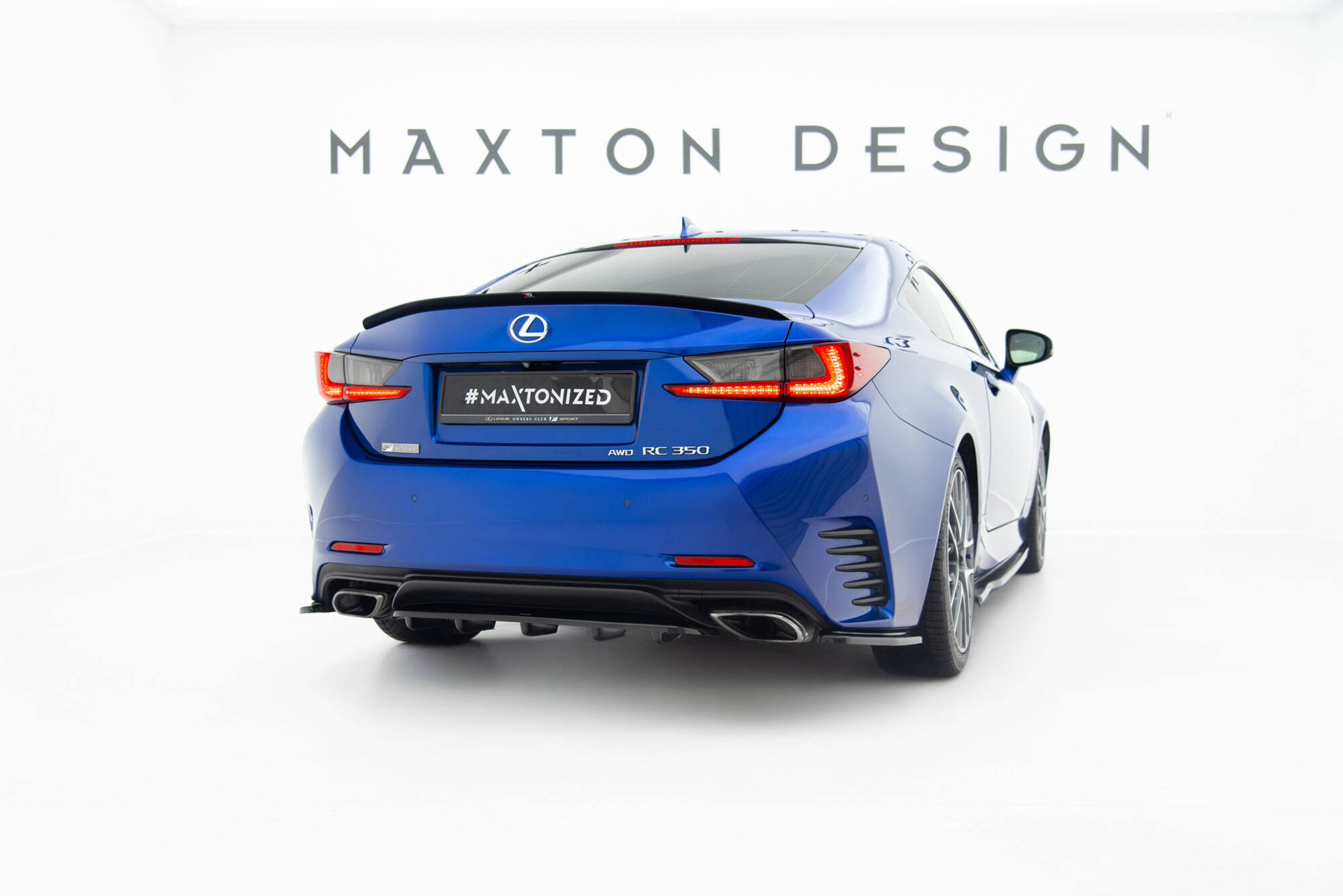 Maxton Design Задний сплиттер (с вертикальными планками) Lexus RC Mk1 — изображение 3