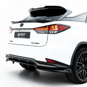 Maxton Design Задний сплиттер (с вертикальными планками) Lexus RX F-Sport Mk4 Facelift