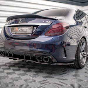 Maxton Design Задний сплиттер (с вертикальными планками) Mercedes-AMG C 43 Sedan W205 Facelift