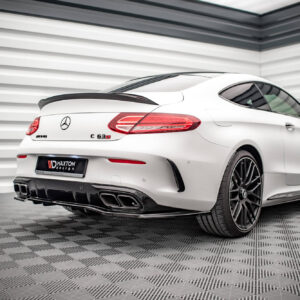 Maxton Design Задний сплиттер (с вертикальными планками) Mercedes-AMG C 63AMG Coupe AMG Aero Pack C205 Facelift