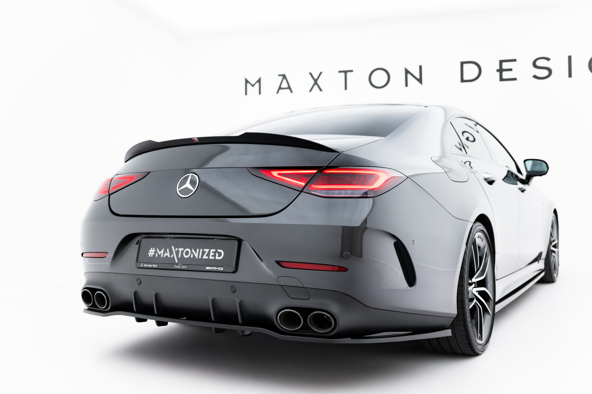 Maxton Design Задний сплиттер (с вертикальными планками) Mercedes-AMG CLS 53 C257 — изображение 3