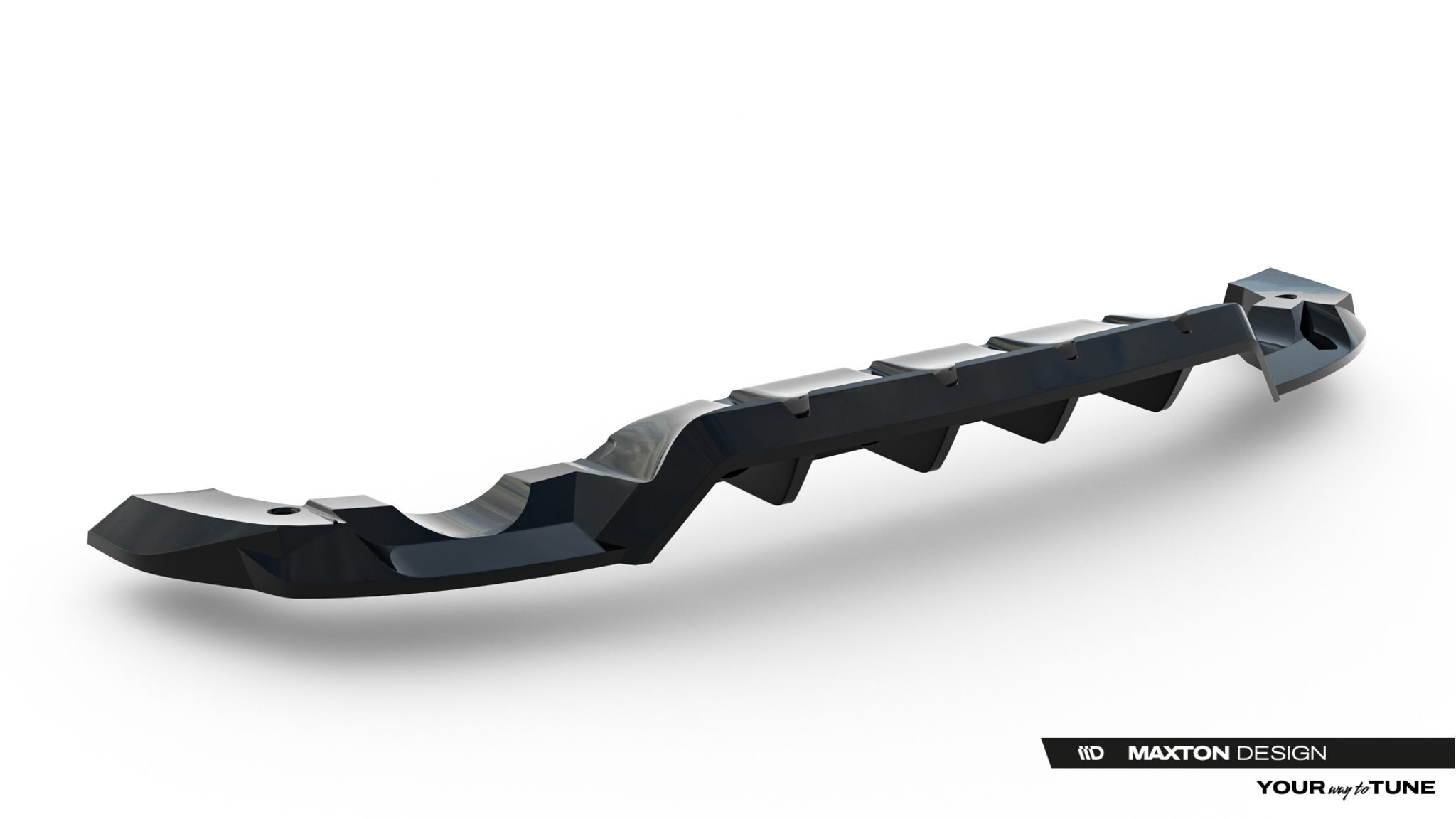 Maxton Design Задний сплиттер (с вертикальными планками) Mercedes-AMG GLA 35 H247 рестайлинг — изображение 8