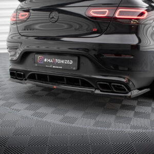 Maxton Design Задний сплиттер (с вертикальными планками) Mercedes-AMG GLC 63 Coupe C253 Facelift