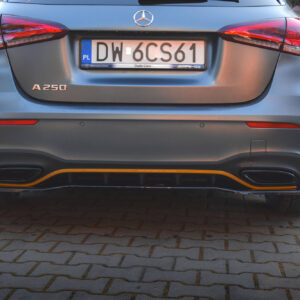 Maxton Design Задний сплиттер (с вертикальными планками) Mercedes-Benz A Hatchback AMG Line W177