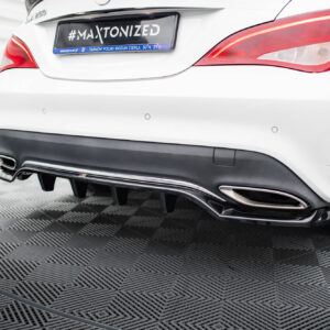 Maxton Design Задний сплиттер (с вертикальными планками) Mercedes-Benz CLA C117 Facelift