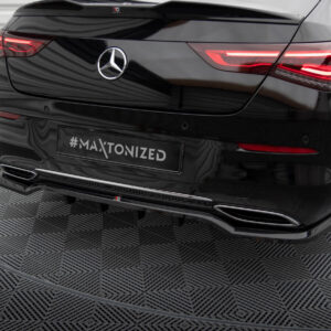 Maxton Design Задний сплиттер (с вертикальными планками) Mercedes-Benz CLA Coupe C118
