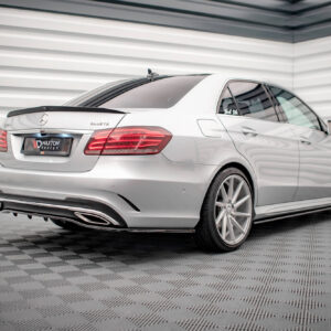 Maxton Design Задний сплиттер (с вертикальными планками) Mercedes-Benz E AMG-Line Sedan W212 Facelift