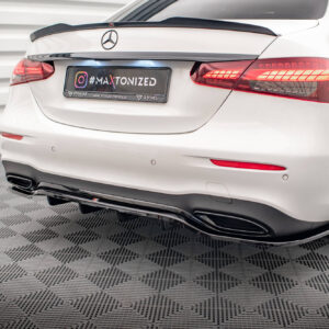 Maxton Design Задний сплиттер (с вертикальными планками) Mercedes-Benz E AMG-Line Sedan W213 Facelift