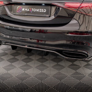 Maxton Design Задний сплиттер (с вертикальными планками) Mercedes-Benz S AMG-Line W223