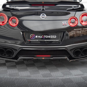 Maxton Design Задний сплиттер (с вертикальными планками) Nissan GTR R35 Facelift