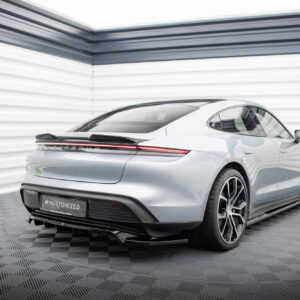 Maxton Design Задний сплиттер (с вертикальными планками) для Porsche Taycan / Taycan 4 / Taycan 4S / Taycan GTS Mk1