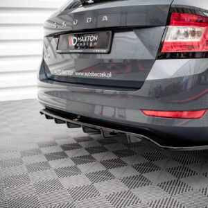Maxton Design Задний сплиттер (с вертикальными планками) Skoda Fabia Combi Mk3 Facelift