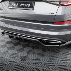 Maxton Design Задний сплиттер (с вертикальными планками) Skoda Kodiaq Sportline Mk1 / Mk1 Facelift