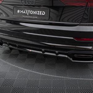 Maxton Design Задний сплиттер (с вертикальными планками) V.1 Audi SQ8 / Q8 S-Line Mk1 Facelift