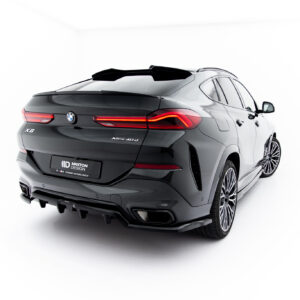 Maxton Design Задний сплиттер (с вертикальными планками) V.1 BMW X6 M-Pack G06 Facelift