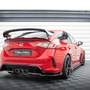 Maxton Design Задний сплиттер (с вертикальными планками) V.1 + закрылки для Honda Civic Type-R Mk 11