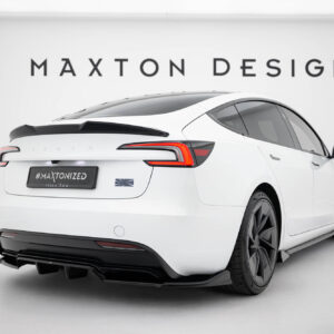 Maxton Design Задний сплиттер (с вертикальными планками) V.1 Tesla Model 3 Performance Mk1 Facelift