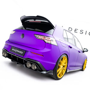 Maxton Design Задний сплиттер (с вертикальными планками) V.1 Volkswagen Golf R Hatchback Mk8 / Mk8 Facelift