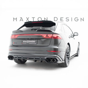 Maxton Design Задний сплиттер (с вертикальными планками) V.2 Audi SQ8 / Q8 S-Line Mk1 Facelift