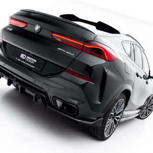 Maxton Design Задний сплиттер (с вертикальными планками) V.2 BMW X6 M-Pack G06 Facelift