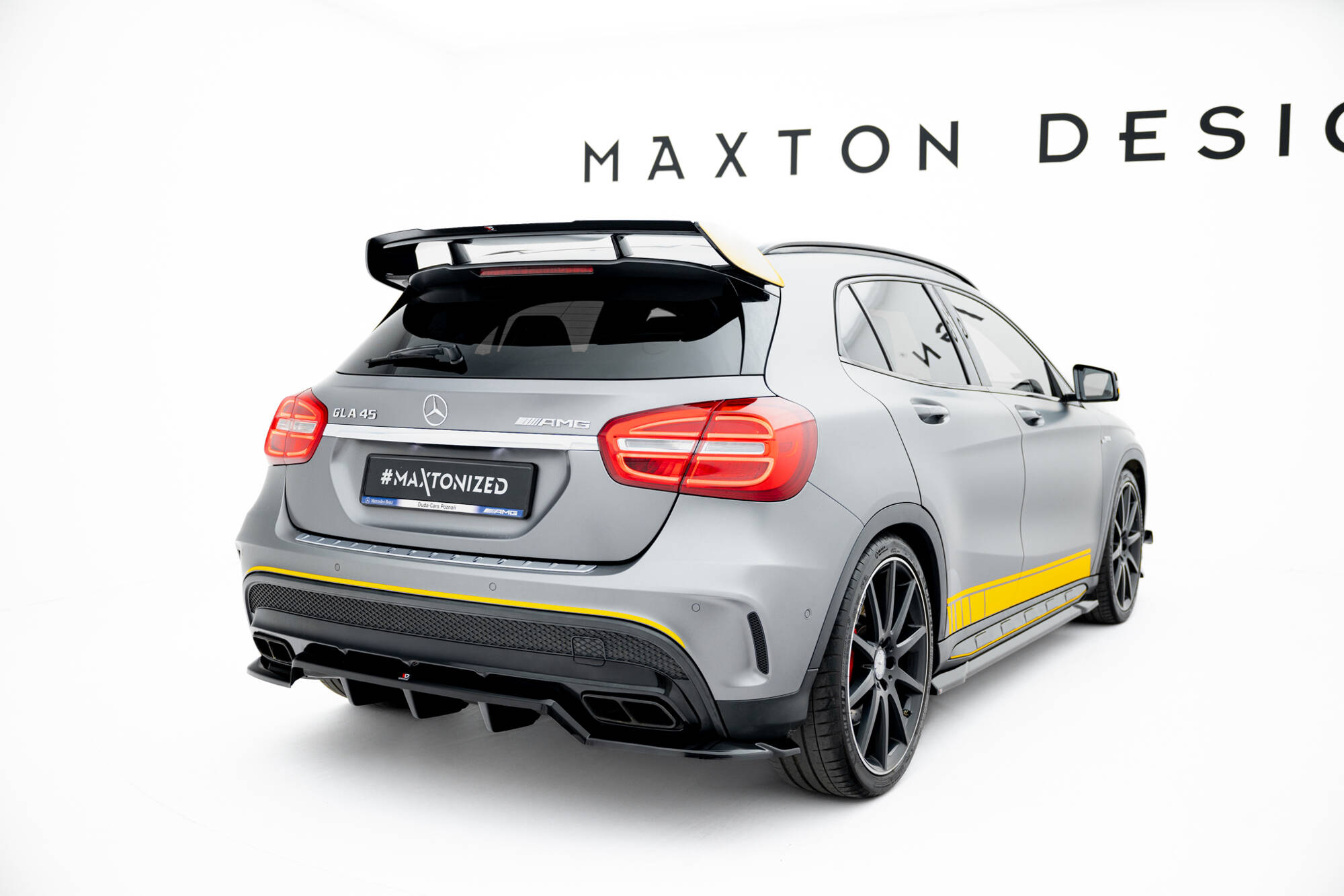 Maxton Design Задний сплиттер (с вертикальными планками) V.2 Mercedes-Benz GLA 45 AMG X156