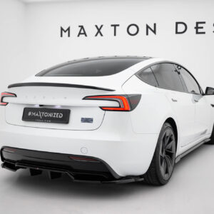 Maxton Design Задний сплиттер (с вертикальными планками) V.2 Tesla Model 3 Performance Mk1 Facelift