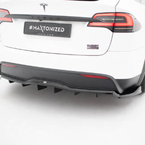 Maxton Design Задний сплиттер (с вертикальными планками) V.2 Tesla Model X Mk1 Facelift