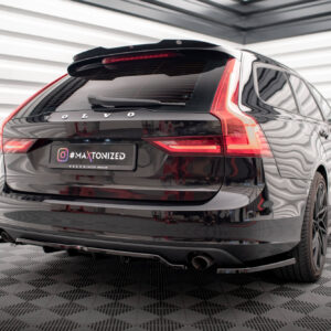 Maxton Design Задний сплиттер (с вертикальными планками) V.2 Volvo V90 Mk2