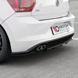 Maxton Design Задний сплиттер (с вертикальными планками) Volkswagen Polo GTI / R-line Mk6