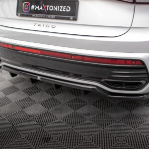 Maxton Design Задний сплиттер (с вертикальными планками) Volkswagen Taigo R-Line Mk1