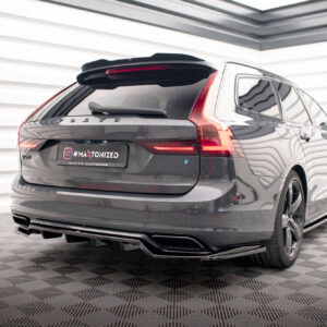 Maxton Design Задний сплиттер (с вертикальными планками) Volvo V90 / S90 R-Design Mk2