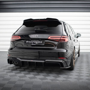Maxton Design Задний бампер Audi A3 S-Line Sportback 8V Facelift (версия с двойными выхлопными трубами с одной стороны)