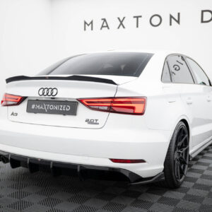 Maxton Design Задний бампер Audi A3 Sedan 8V Facelift (версия с одинарными выхлопными патрубками с одной стороны)