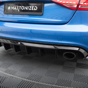 Maxton Design Задний бампер Audi A4 S-Line Sedan / Avant B8 (версия с одинарными выхлопными патрубками с обеих сторон)