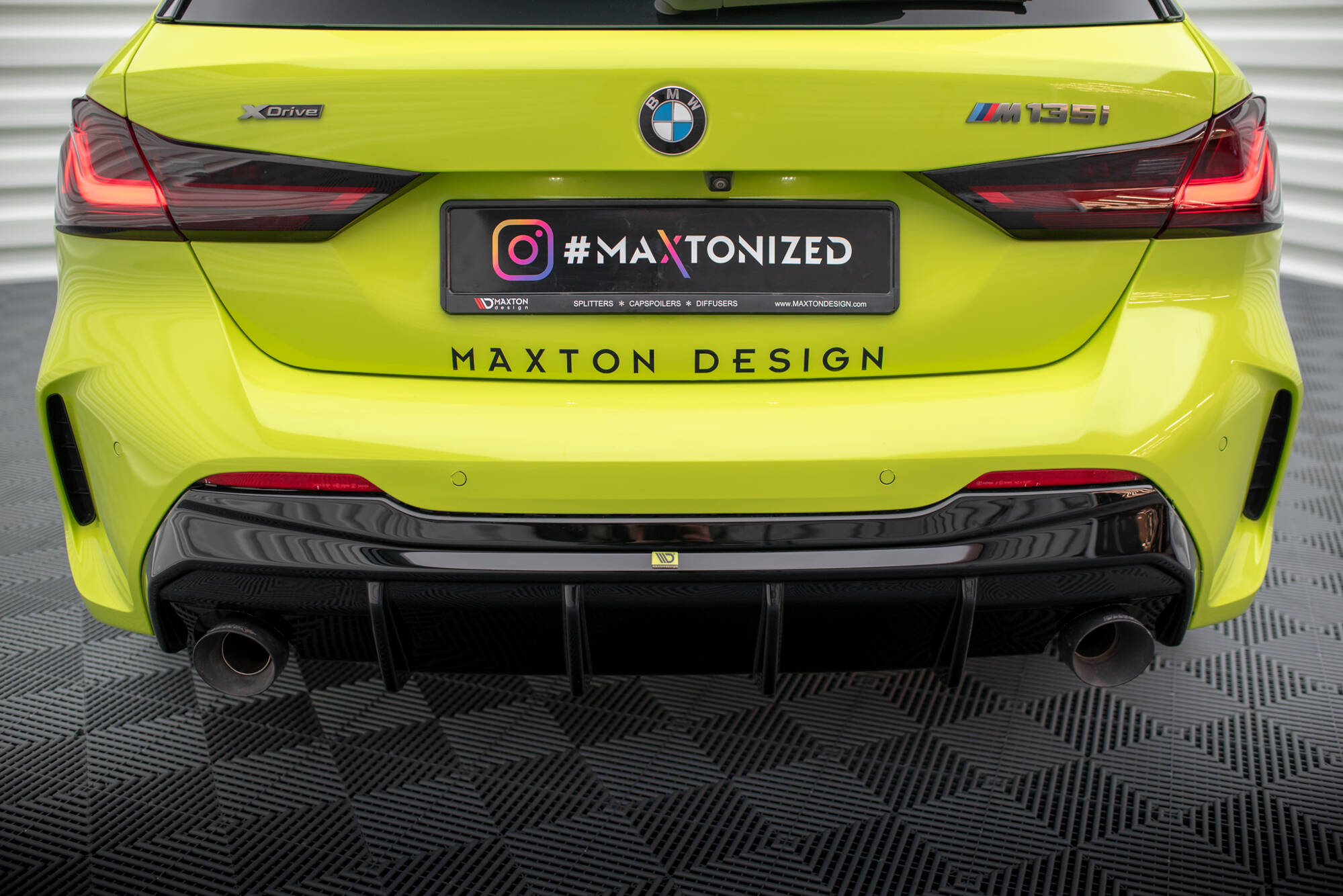 Maxton Design Задний диффузор V.3 для BMW 1 F40 M-Pack/ M135i / 128ti (версия с одинарными выхлопными трубами с двух сторон) — изображение 4