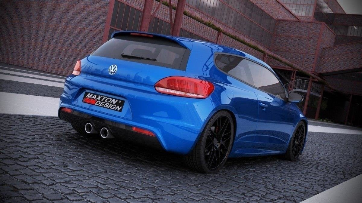 Maxton Design Задний диффузор VW Scirocco III R с двумя выхлопными отверстиями.