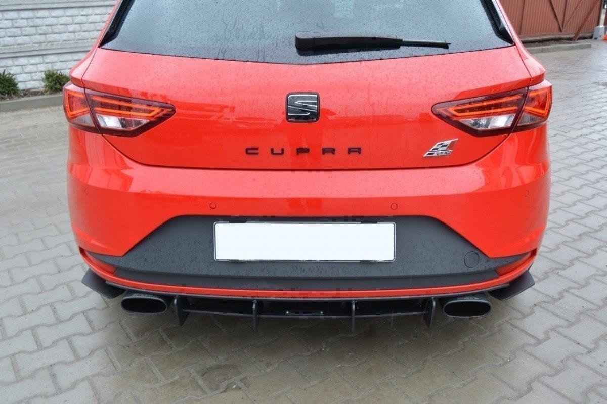 Maxton Design Задний диффузор и задние боковые сплиттеры для Seat Leon III Cupra