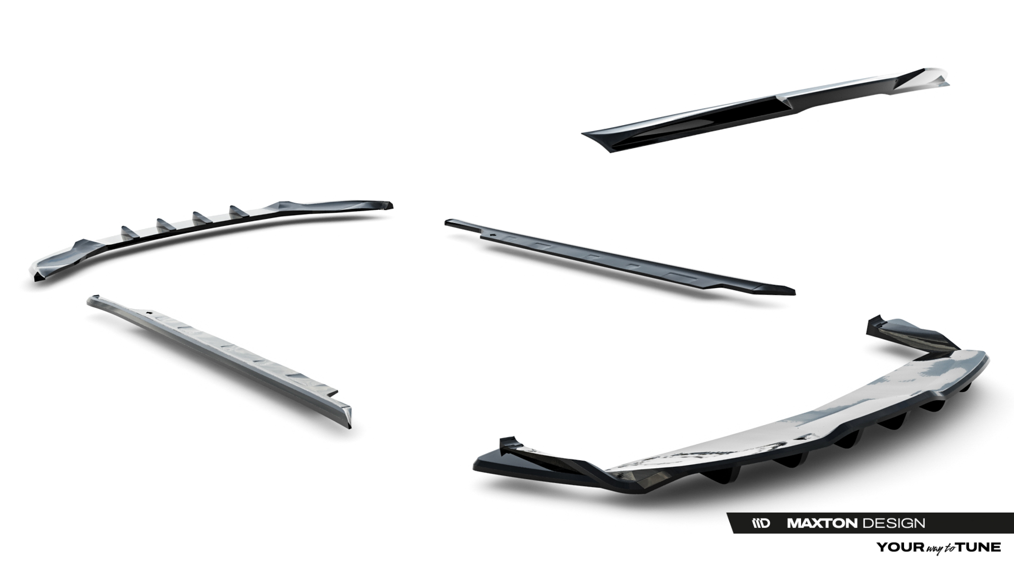Maxton Design Комплект разветвителей для Tesla Model S Plaid Mk1 Facelift — изображение 19