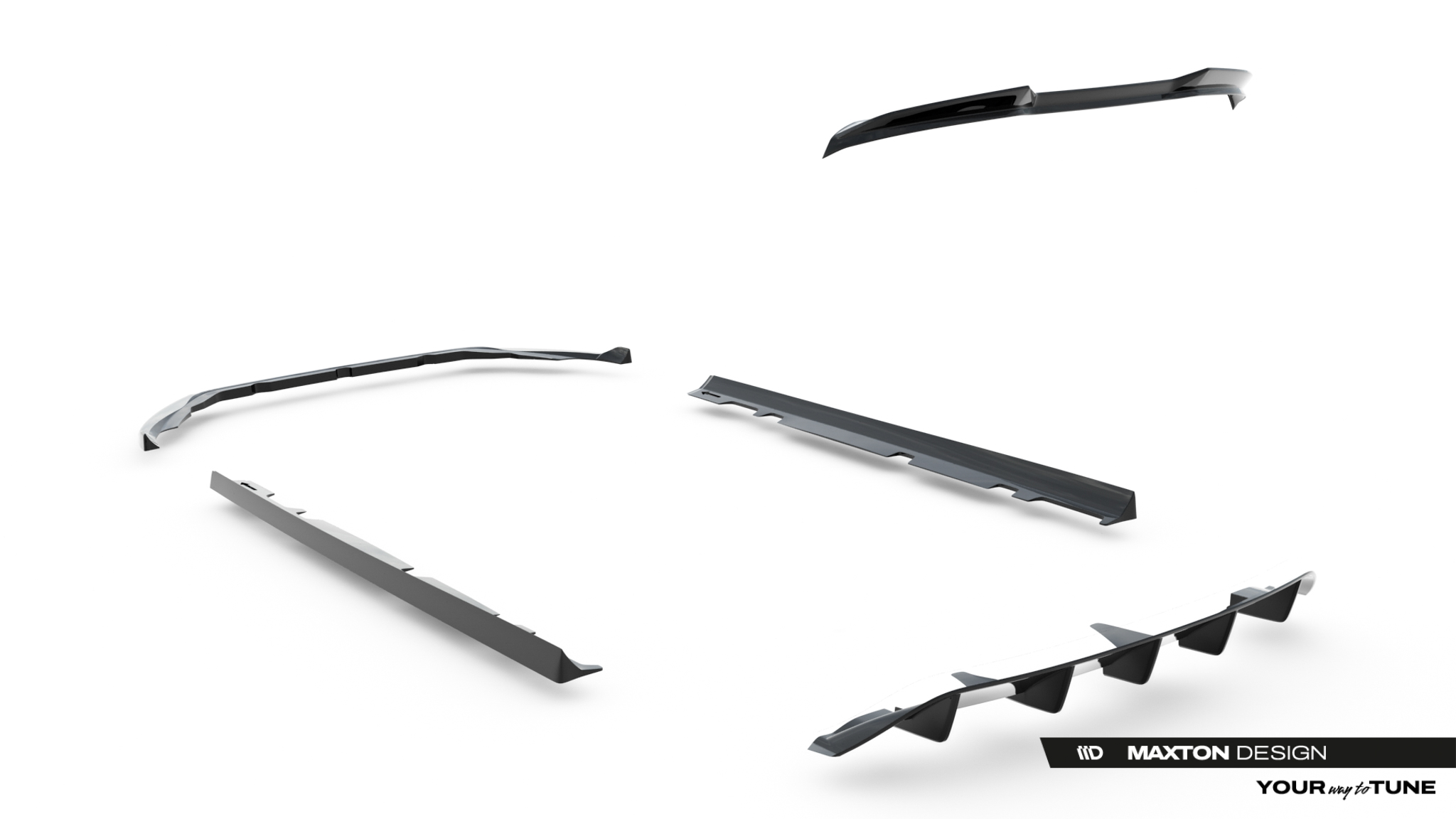 Maxton Design Комплект сплиттеров V.1 для Ford Fiesta ST Mk8 Facelift — изображение 16