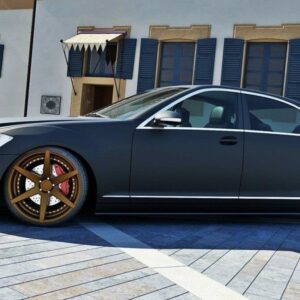 Maxton Design Боковые юбки и диффузоры для Mercedes S-класса W221, длинные.