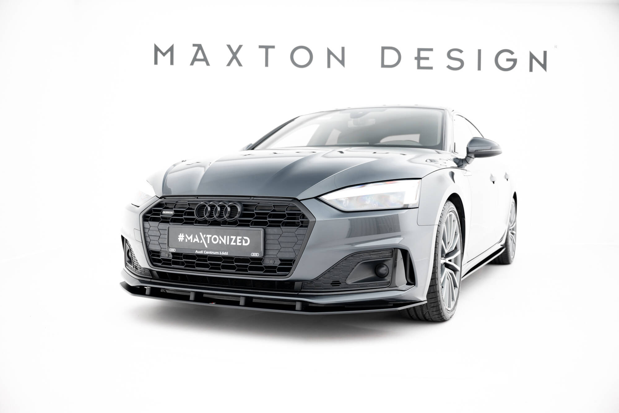 Maxton Design Передний сплиттер Street Pro для Audi A5 F5 (рестайлинг)