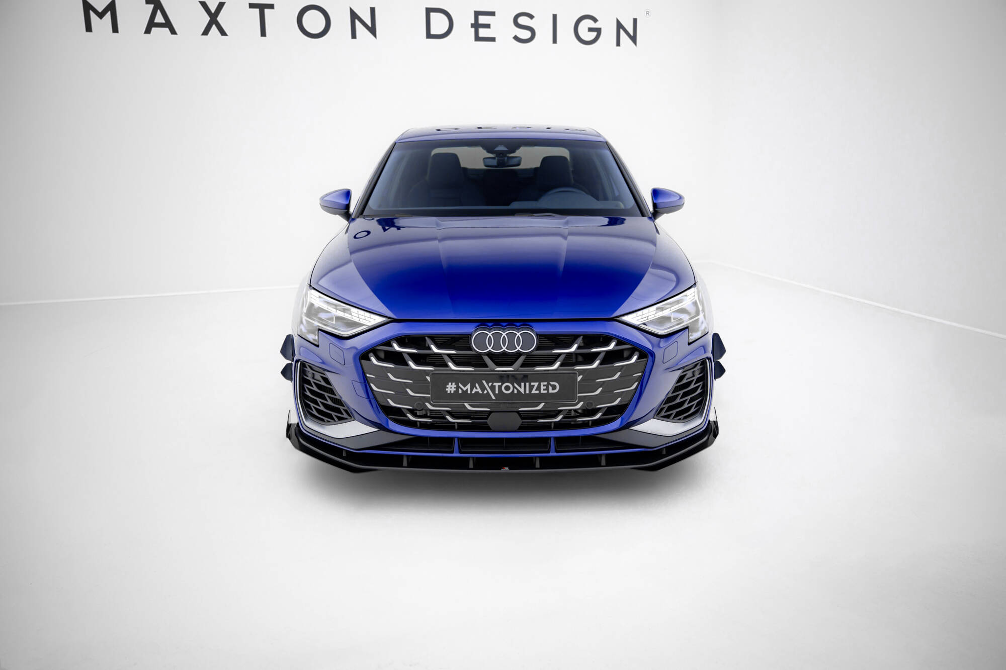 Maxton Design Передний сплиттер Street Pro + брызговики для Audi A3 S-Line Sedan / S3 Sedan 8Y Facelift — изображение 2
