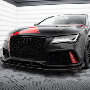 Maxton Design Передний сплиттер Street Pro + брызговики для Audi A7 RS7 Look C7