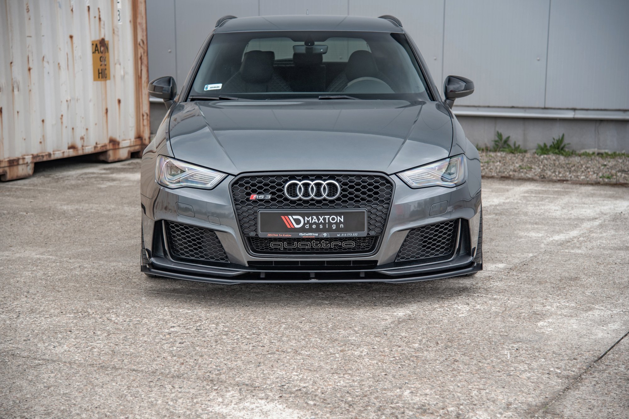 Maxton Design Передний сплиттер Street Pro + брызговики для Audi RS3 8V Sportback