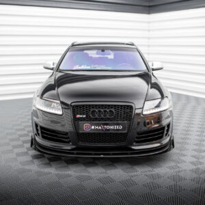 Maxton Design Передний сплиттер Street Pro + брызговики для Audi RS6 Avant C6
