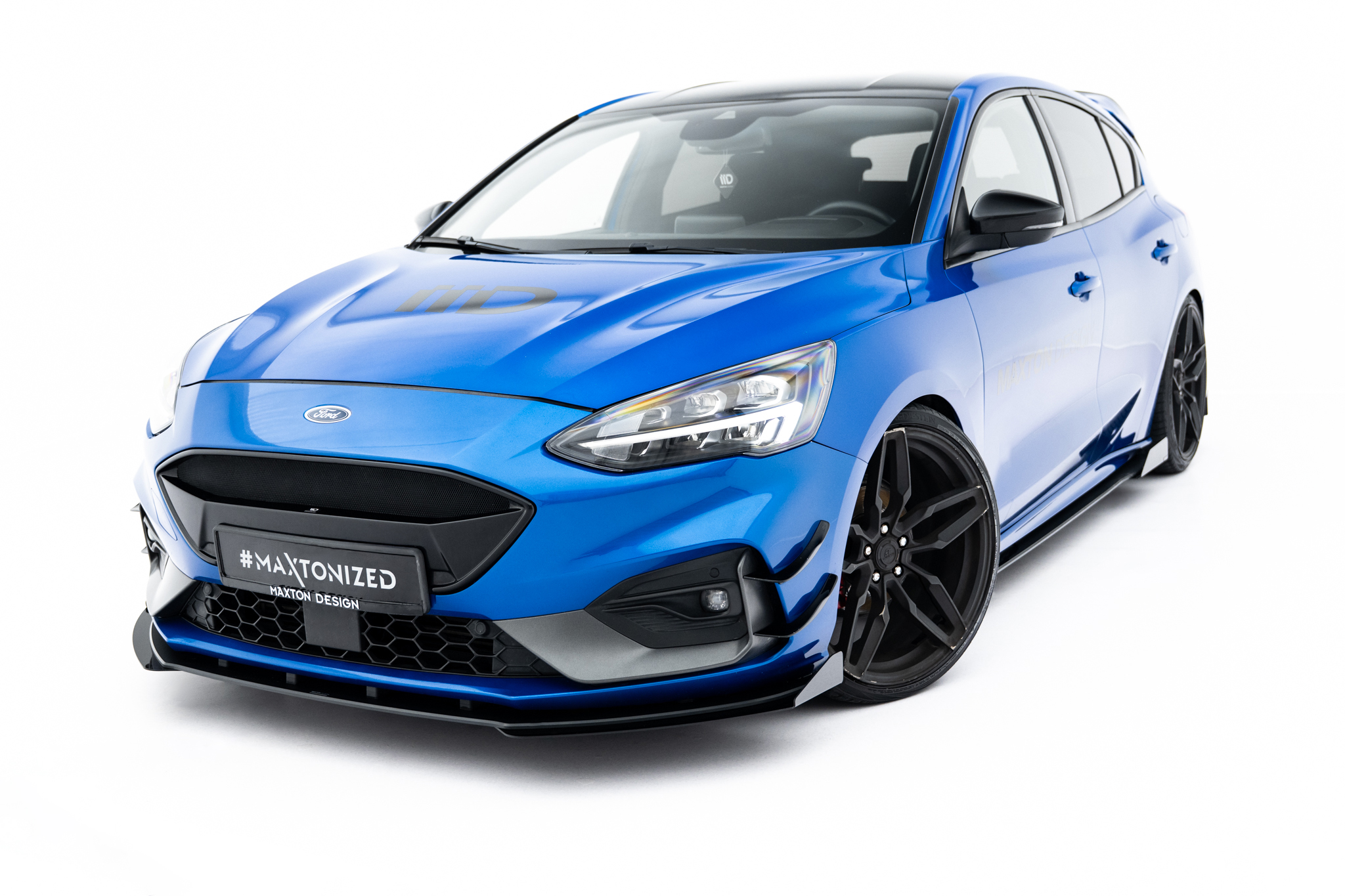 Maxton Design Передний сплиттер Street Pro + брызговики для Ford Focus ST / ST-Line Mk4