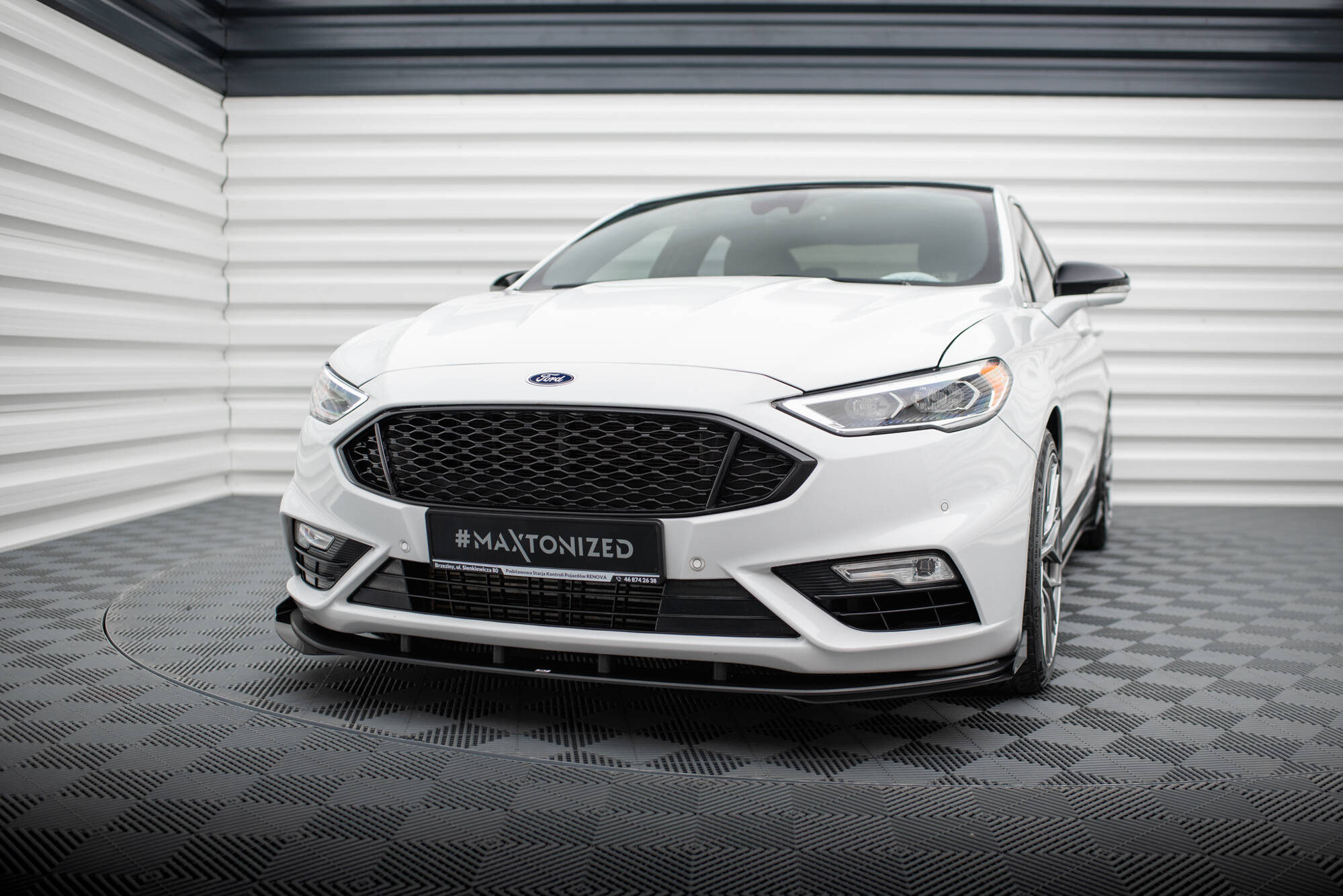 Maxton Design Передний сплиттер Street Pro + брызговики для Ford Mondeo Sport Mk5 Facelift / Fusion Sport Mk2 Facelift