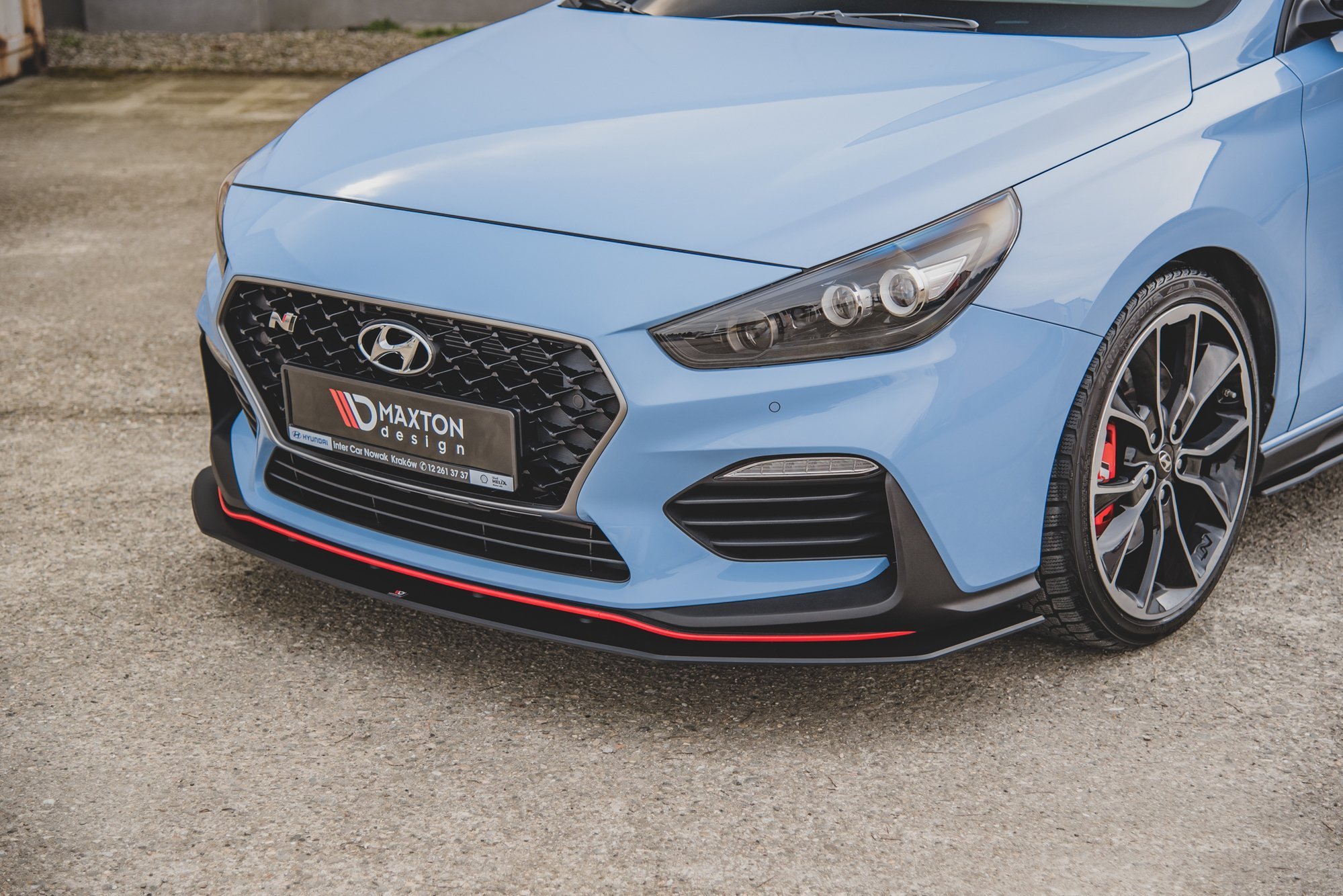 Maxton Design Передний сплиттер Street Pro + брызговики для Hyundai I30 N Mk3 хэтчбек/фастбэк — изображение 4
