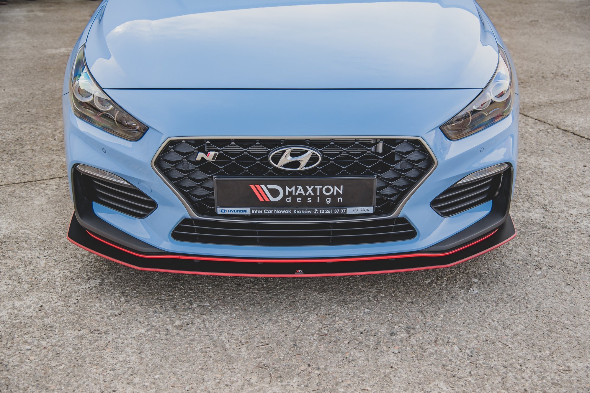 Maxton Design Передний сплиттер Street Pro + брызговики для Hyundai I30 N Mk3 хэтчбек/фастбэк — изображение 7