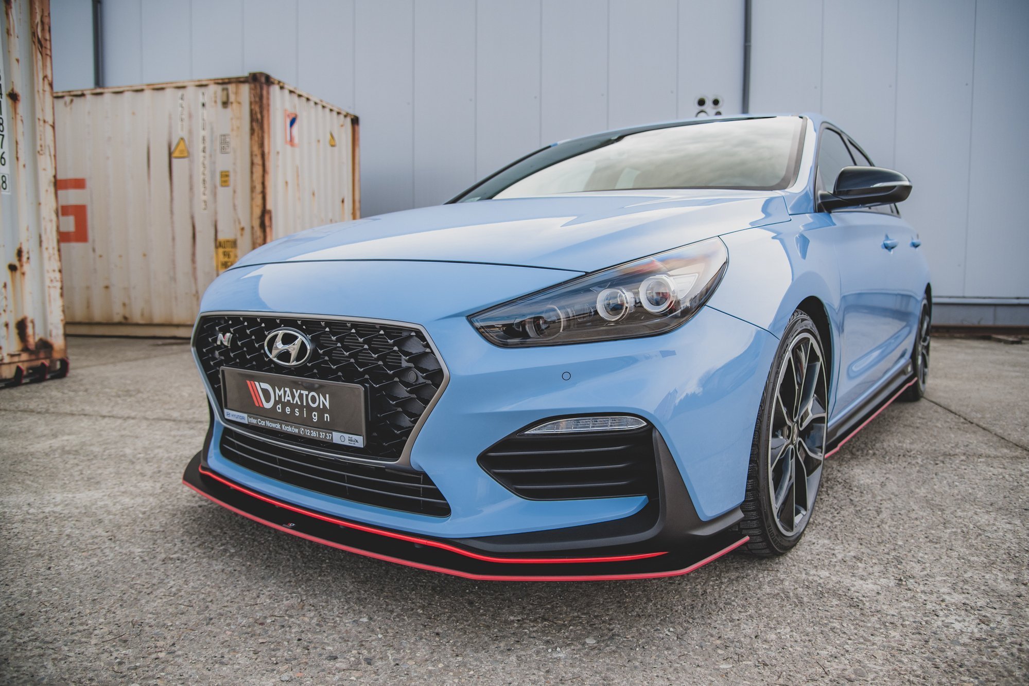 Maxton Design Передний сплиттер Street Pro + брызговики для Hyundai I30 N Mk3 хэтчбек/фастбэк — изображение 9
